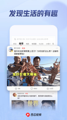 西瓜视频无广告低内存最新版破解版